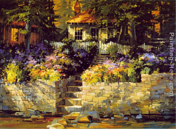 River Garden painting - Songer Steve River Garden art painting